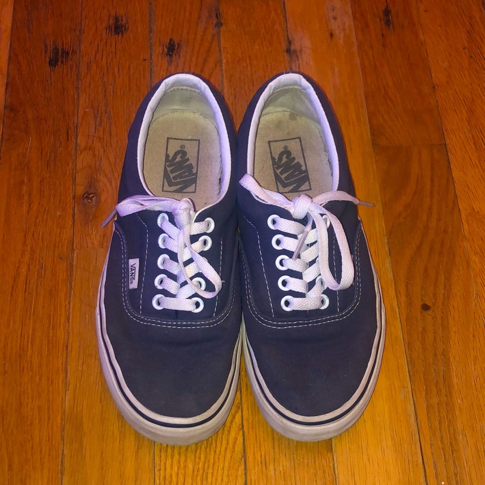 Blue low top vans